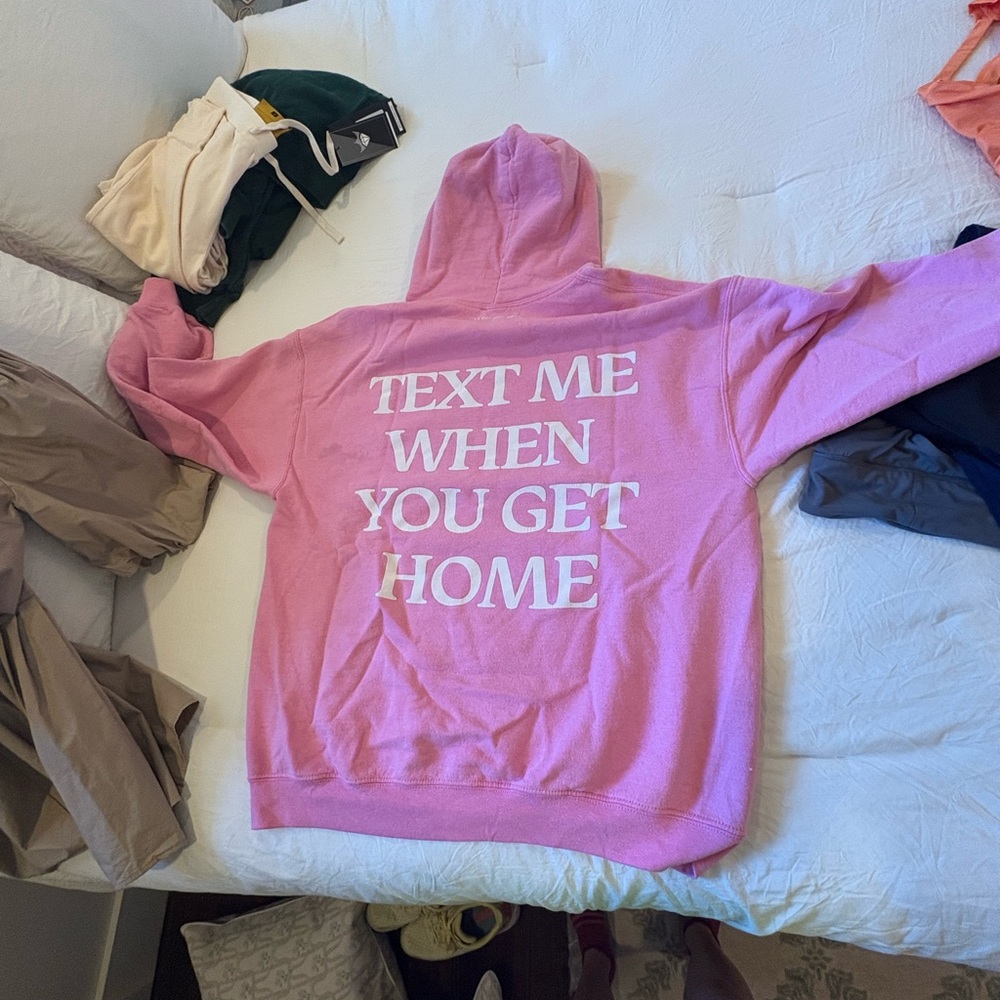Lonely ghost Pink Hoodie
